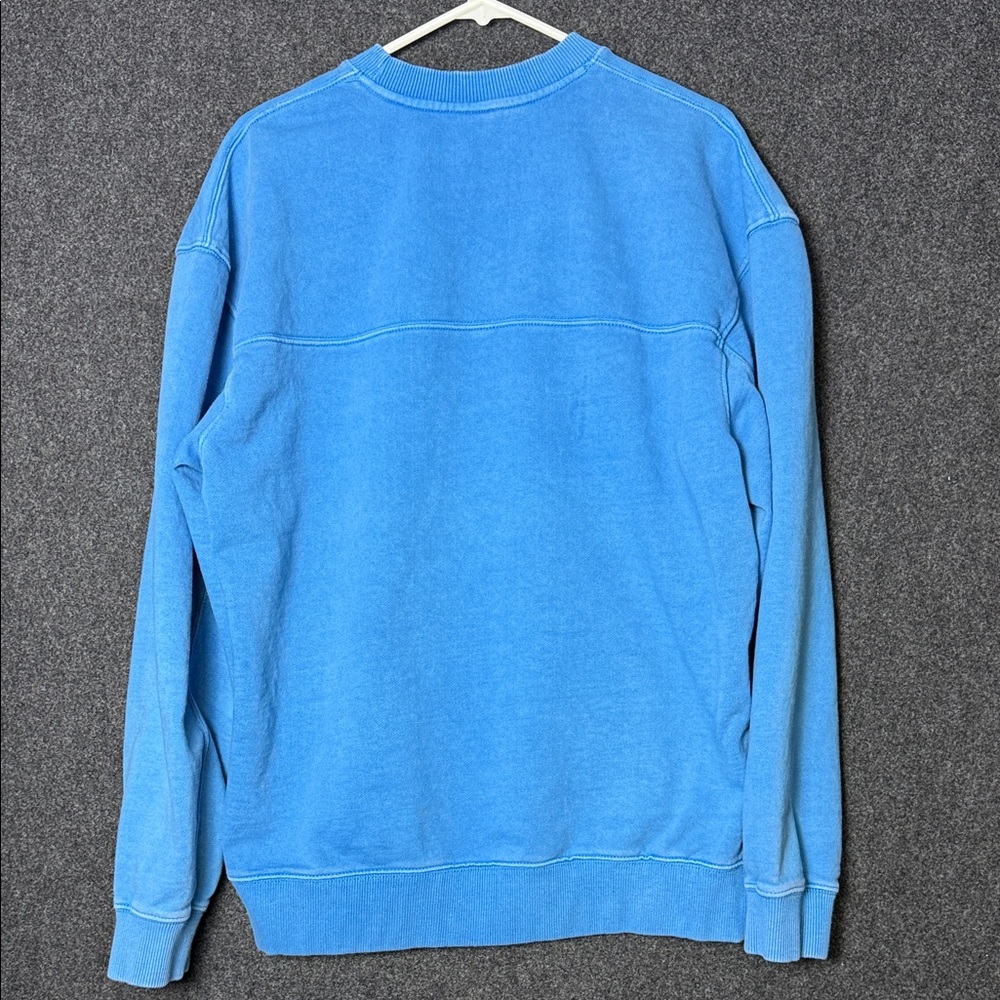 Zara Mens XL Blue Crewneck Sweatshirt Faded Wash Long Sleeve Pullover - Picture 7 of 7
